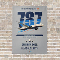 Thumbnail for Boeing 787-8 Dreamliner vertical canvas print - no frame - light gray background