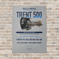 Thumbnail for TRENT 500 vertical canvas print - no frame - light gray background