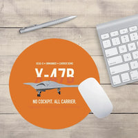 Thumbnail for X-47B UCAS-D Carrier Wing Without a Cockpit design on orange round mouse pad