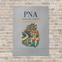 Thumbnail for Pamplona Airport PNA vertical canvas print - no frame - light gray background