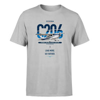 Thumbnail for Cessna 206 Stationair design on light gray t-shirt, single-side print