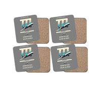 Thumbnail for Boeing 777-200LR design on gray 4 pieces set coaster