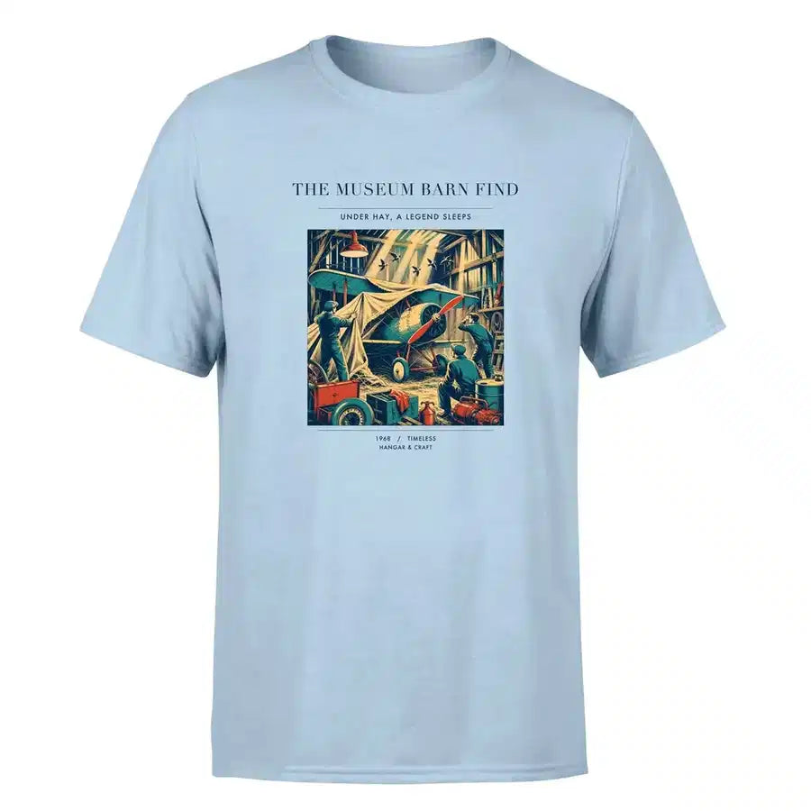 VINTAGE G4454 - The Museum Barn Find - Premium T-Shirt design on lightblue premium t shirt