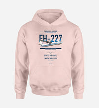 Thumbnail for Fairchild Hiller FH-227B design on pink hoodie single side