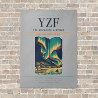 Thumbnail for Yellowknife Airport YZF vertical canvas print - no frame - light gray background