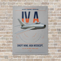 Thumbnail for Dassault Mystère IV A vertical canvas print - no frame - light gray background