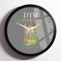 Thumbnail for Dortmund Airport (DTM) design on gray framed wall clock