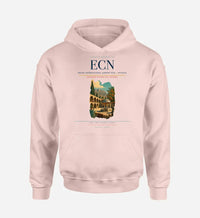 Thumbnail for Ercan International Airport (ECN) design on pink hoodie single-side print