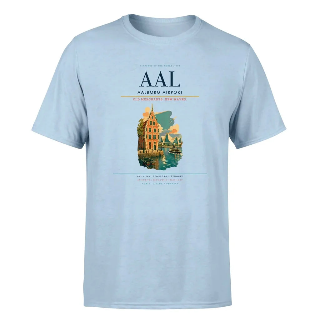 Aalborg Airport (AAL) Premium T-Shirt Light Blue