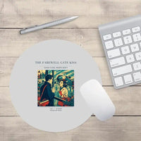Thumbnail for VINTAGE G4380 - The Farewell Gate Kiss - Designed Mouse Pads design on lightgray round