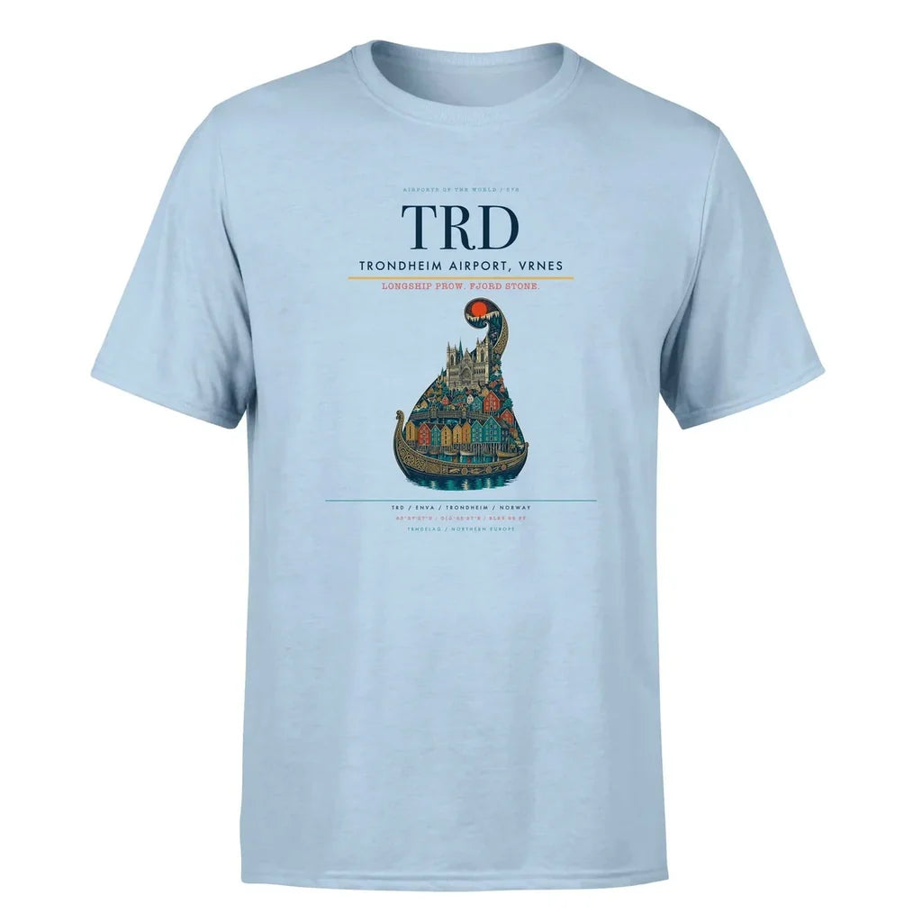 Trondheim Airport (TRD) Premium T-Shirt Light Blue