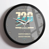 Thumbnail for Boeing 720B design on gray framed wall clock