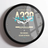Thumbnail for Airbus A330-300 design on gray framed wall clock