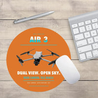 Thumbnail for DJI Air 3 design on orange round mouse pad