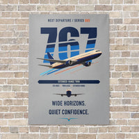 Thumbnail for Boeing 767-300ER vertical canvas print - no frame - light gray background