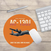 Thumbnail for AC-130J Ghostrider design on orange round mouse pad