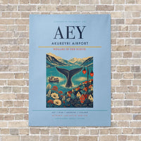 Thumbnail for Akureyri Airport AEY - Canvas No Frame - Light Blue