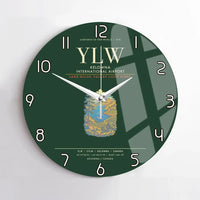 Thumbnail for Kelowna International Airport YLW Wall-Clock No-Frame - Dark Green