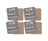 Thumbnail for E-7A Wedgetail design on gray 4 pieces set coaster