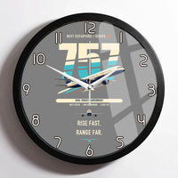 Thumbnail for Boeing 757-200 design on gray framed wall clock