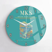 Thumbnail for Mekane Selam Airport MKS Wall-Clock No-Frame - Turquoise