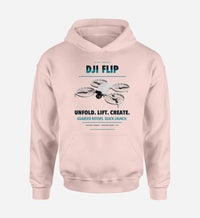 Thumbnail for DJI Flip design on pink hoodie single side