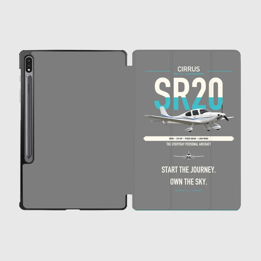 Cirrus SR20 design on gray samsung tablet tablet case