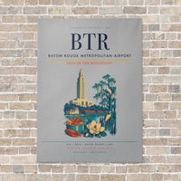 Thumbnail for Baton Rouge Metropolitan Airport BTR - Canvas No Frame - Light Gray