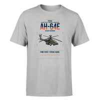 Thumbnail for Boeing AH-64E Apache Guardian design on light gray t-shirt, single-side print