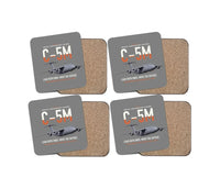Thumbnail for C-5M Super Galaxy design on gray 4 pieces set coaster