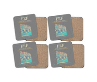 Thumbnail for Erfurt-Weimar Airport (ERF) design on gray 4 pieces set coaster