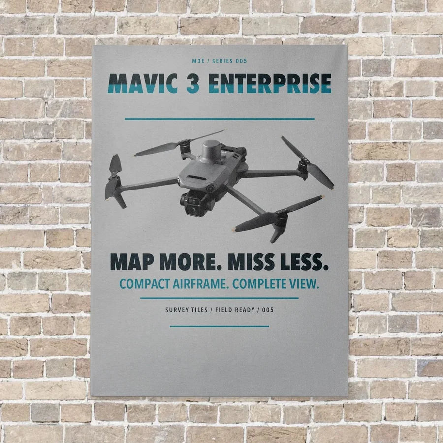 DJI Mavic 3 Enterprise vertical canvas print - no frame - light gray background