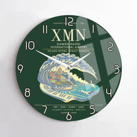 Thumbnail for Xiamen Gaoqi International Airport XMN Wall-Clock No-Frame - Dark Green