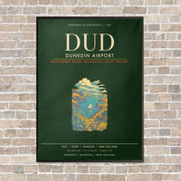 Thumbnail for Dunedin Airport DUD - Canvas Framed - Dark Green