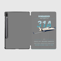 Thumbnail for Bombardier Learjet 31A design on gray samsung tablet tablet case