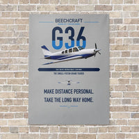 Thumbnail for Beechcraft Bonanza G36 vertical canvas print - no frame - light gray background