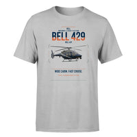 Thumbnail for Bell 429 design on light gray t-shirt, single-side print