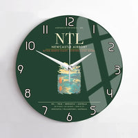 Thumbnail for Newcastle Airport NTL Wall-Clock No-Frame - Dark Green