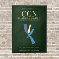 Thumbnail for Cologne Bonn Airport CGN - Canvas Framed - Dark Green