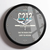 Thumbnail for CASA C-212-400 Aviocar design on gray framed wall clock