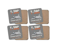 Thumbnail for T-38C Talon design on gray 4 pieces set coaster