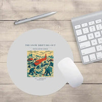 Thumbnail for VINTAGE G4355 - The Snow Drift Dig-Out - Designed Mouse Pads design on lightgray round