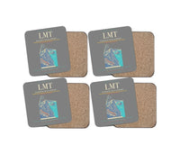 Thumbnail for Klamath Falls Airport (LMT) design on gray 4 pieces set coaster
