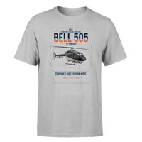 Thumbnail for Bell 505 Jet Ranger X design on light gray t-shirt, single-side print
