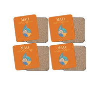 Thumbnail for Manaus - Eduardo Gomes International Airport MAO Coaster 4-Pieces-Set - Orange
