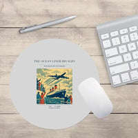 Thumbnail for VINTAGE G4307 - The Ocean Liner Rivalry - Designed Mouse Pads design on lightgray round