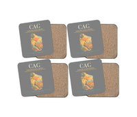 Thumbnail for Cagliari Elmas Airport CAG Coaster 4-Pieces-Set - Gray