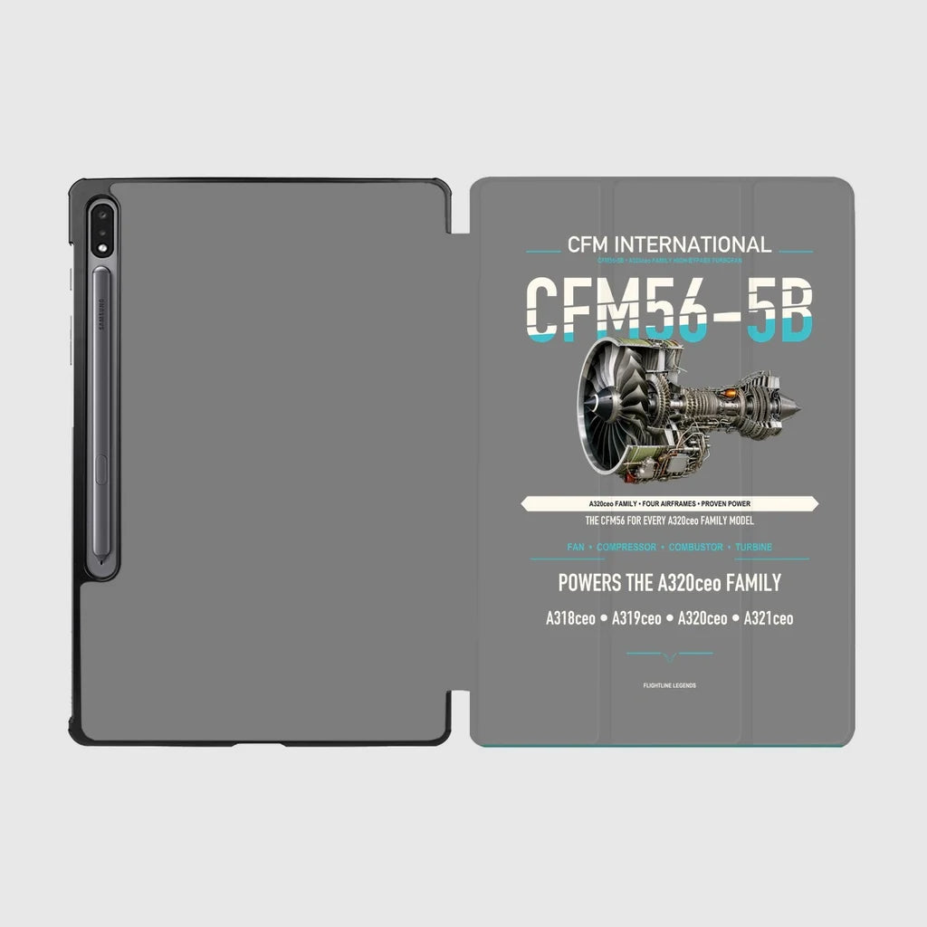 CFM56-5B design on gray samsung tablet tablet case