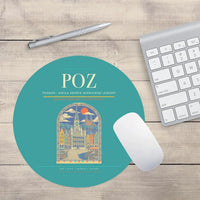 Thumbnail for Poznan - awica Henryk Wieniawski Airport POZ Mouse-Pad Round - Turquoise