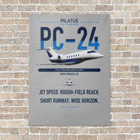 Thumbnail for Pilatus PC-24 vertical canvas print - no frame - light gray background